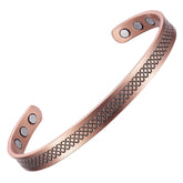 Copper Diamond Cut Design Bangle