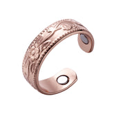 Flower Design Rose coloured Magnetic Ring (2 Neodymium Magnets)