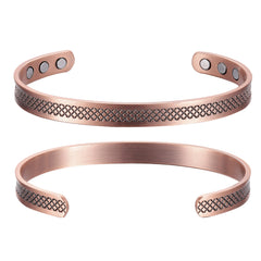 Copper Diamond Cut Design Bangle