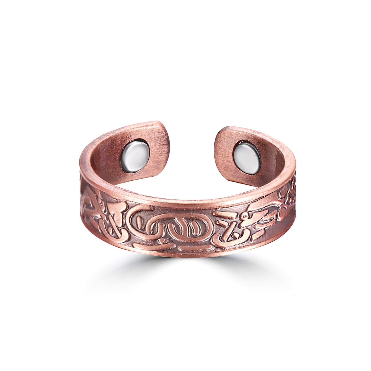 Celtic Design Copper Magnetic Ring (2 Neodymium Magnets)