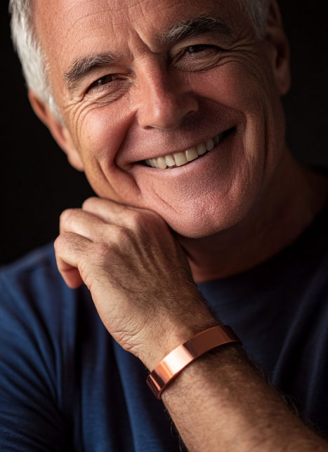 Man-wearing-Dr-Fix-Magnetic-Therapy-Copper-Bangle